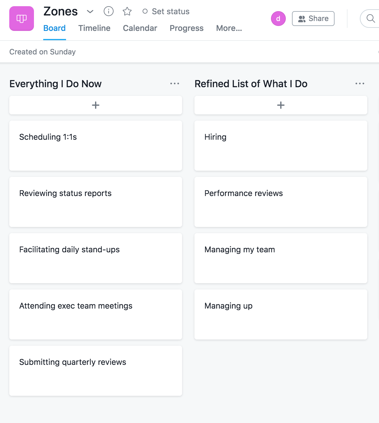 Zone of Genius exercise